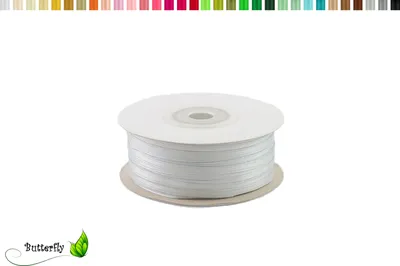 Produktbild von Satinband 3mm x 91m Rolle, Farbe:137 silber