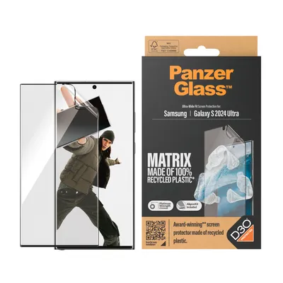 Image de PanzerGlass ® MATRIX Screen Protector avec D3O® Samsung Galaxy S24 Ultra - Ultra-Wide Fit avec AlignerKit - Samsung - Samsung - Galaxy S24 Ultra - Application sèche - Résistance aux rayures - Résistance aux chocs - Transparent - 1 pièce(s) (7355)