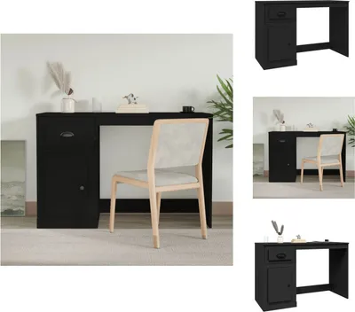 Immagine prodotto di vidaXL Scrivania con cassetto nero 115x50x75 cm in legno - Scrivanie