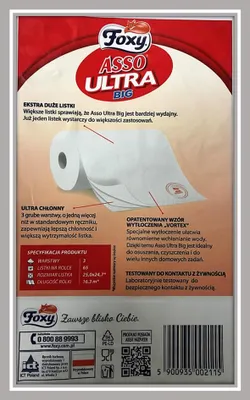 Image de Essuie-tout Asso Ultra BIG - 2 rouleaux, Qualité Premium, Absorption élevée et longue durée de vie