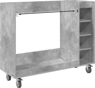 Produktbild von vidaXL Golf Schrank Mit Rad Uni Beton Grau 120 x 45 x 98 cm