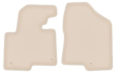 Produktbild von DURBAN Beige Velours-Fußmatten vorne für Hyundai SantaFe III 7-Sitzer (2012-)
