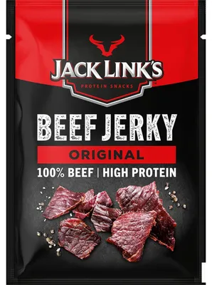 Zdjęcie produktu dla JACK LINK'S Beef Jerky Original 12x25g suszona wołowina przekąska fitness