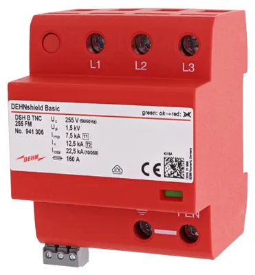 Obrázok produktu pre Dehn 941306 DSH B TNC 255 FM Aplikácia-optický kombinovaný zvodič DEHNshield (941306)