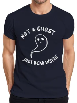 Immagine prodotto di Non un fantasma solo morto dentro Halloween gruselig sarkastisch emo Herren T-Shirt, Navy, S