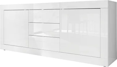 Immagine prodotto di Buffet 2 porte 3 cassetti, collezione ISORA, colore bianco lucido
