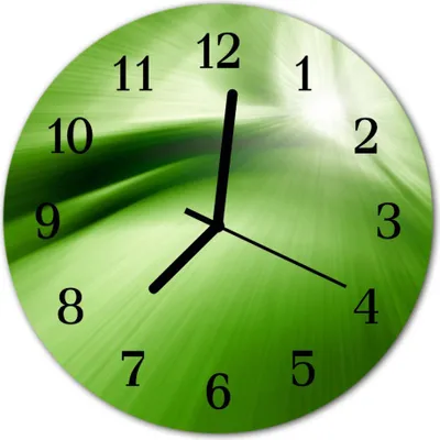 Produktbild von Glasuhr Wanduhr Küchenuhr Echt-Glas 30fi cm Abstraktes grün