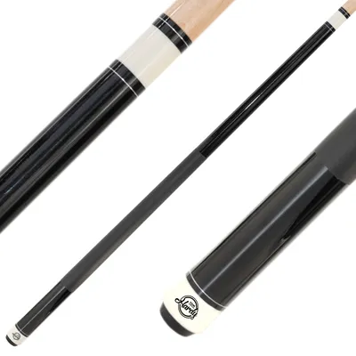 Image de Queue de billard Tom Hardy modèle Uni noir, cuir collé multicouche 12,5 mm