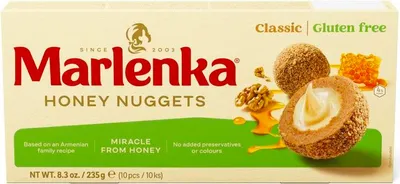 Immagine prodotto di MARLENKA® Palline al miele senza glutine - Palline pasticcere al miele - 10 pezzi, 1 x 235 g