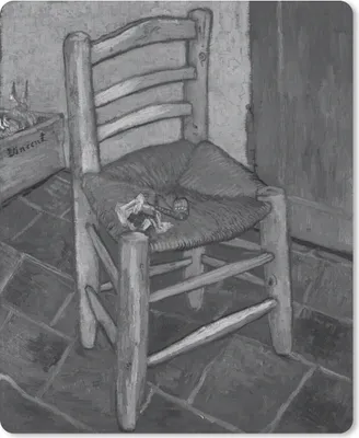 Produktbild von MuchoWow® Mauspad Mousepad Van Goghs Stuhl - Vincent van Gogh - Schwarz - Weiß 19x23 cm - Mousepads - Maus Mat - Pad - Mausunterlage - Mauspads - Spielen
