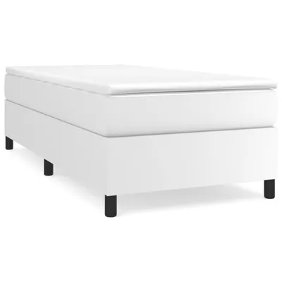 Obrázek produktu pro Box spring postel s matrací bílá 90x190 cm umělá kůže