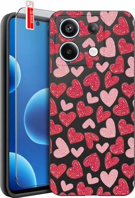 Image de Étui pour Xiaomi Redmi Note 13 Pro 5G - Motifs | Étui « Cœur de la Saint-Valentin » + verre