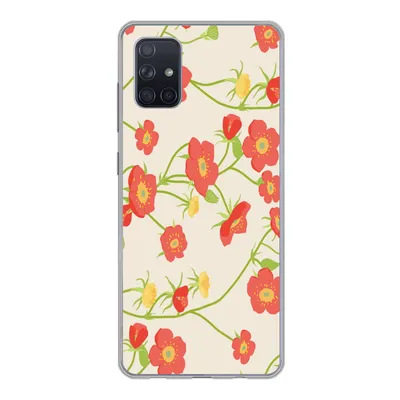 Produktbild von MuchoWow® Handyhülle Schutzhülle Hülle für Samsung Galaxy A71 Blume - Feldblumen - Muster Silikon Softcase Handy Hülle - Kartenbesitzer