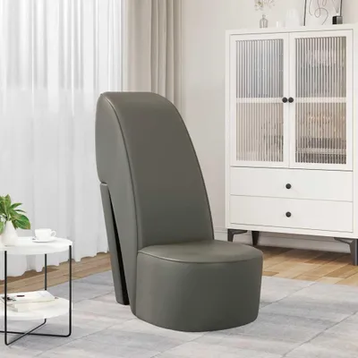 Obrázek produktu pro vidaXL Židle tvaru Stiletto Grey Faux Leather