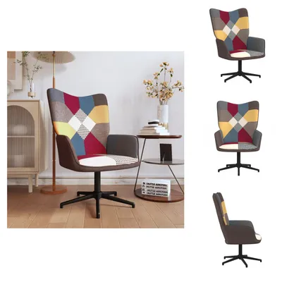 Immagine prodotto di vidaXL Poltrona relax tessuto patchwork - Poltrona