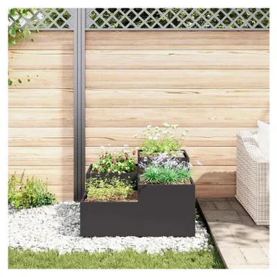 Produktbild von Gartenblumentopf Schwarz 100 x 100 x 48 cm Stahl