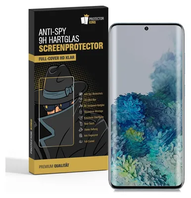 A product box for a screen protector is shown next to a smartphone with a screen protector applied.