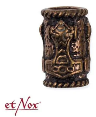 Produktbild von Bartschmuck Wikinger: etNox Bartperle „Thors Hammer“ aus Bronze