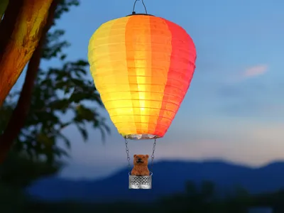 Produktbild von LED Solarleuchte, Heißluftballon, Feuer Effekt, IP44