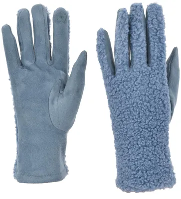Produktbild von styleBREAKER Damen Touchscreen Handschuhe mit Teddyplüsch | Weiche warme Winter Fingerhandschuhe | Kuscheliger Smartphone Handschuh in vielen Farben
