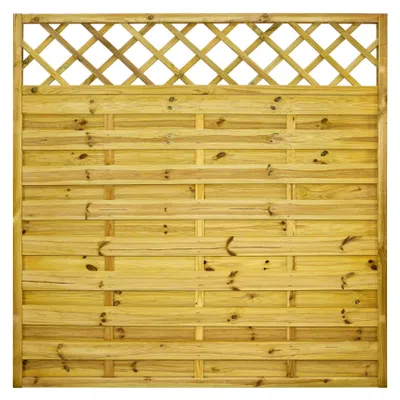 Produktbild von Ligna Gard Dichtzaun Lausanne gerade mit Rankgitter 180x180 cm Holzzaun Kiefer Kesseldruckimprägniert 44x44 mm Rahmen
