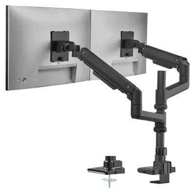 Produktbild von Duo Tischhalterung Monitor Halterung 2 Monitore höhenverstellbar mit Gasdruckfeder 17-49", Xantron PRO-P2GS