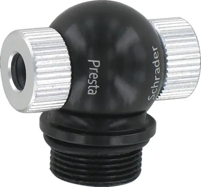 Image de VAR RP-80102 Adaptateur de valve en aluminium avec verrouillage par le pouce - Schrader & Pres...