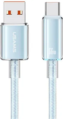 Produktbild von USAMS Cloud Series US-SJ658 6A USB-A auf USB-C Kabel 1,2m blau
