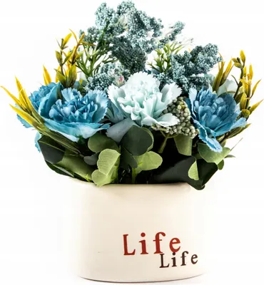 Produktbild von Kunstblumen im Topf 19cm - Pflegeleichte Deko Pflanze wie echt für Büro & Zuhause