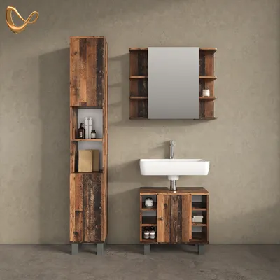 Immagine prodotto di Mobile bagno alto Livinity Fucino Rovere rustico 30 x 190 cm, Model 52630