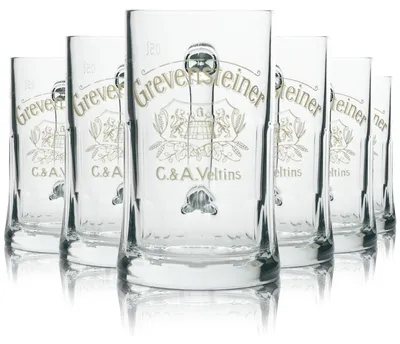 Produktbild von 6x Grevensteiner Bier Glas Krug Biergläser Seidel Humpen 0,5l Sahm