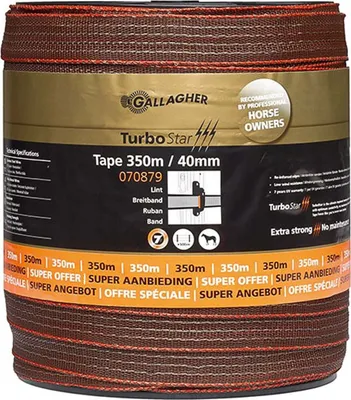Immagine prodotto di Nastro per recinzione Gallagher TurboStar (40 MM / Terra) - 350 metri