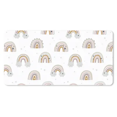 Produktbild von MuchoWow® Schreibtischunterlage Mädchen - Muster - Regenbogen 80x40 cm - XXL Mauspad - Gaming Mauspad
