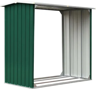 Obrázok produktu pre vidaXL Sklad palivového dreva Pozinkovaná oceľ 172x91x154 cm Zelená