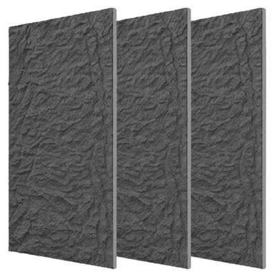 Obrázek produktu pro Dekorativní stěnové panely, imitace přírodního kamene, tloušťka 5 cm, 4 kusy, antracitová barva, strukturovaný povrch, model B