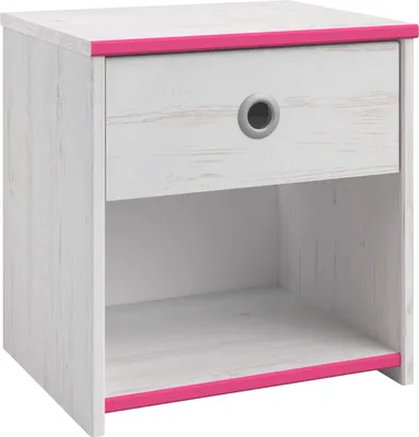 Immagine prodotto di Comodino Smoozy 1 cassetto - bianco/rosa o bianco/blu