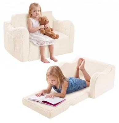 Image de Solidchoice - Canapé 2 en 1 pour enfants, mini canapé pour enfants avec housse amovible