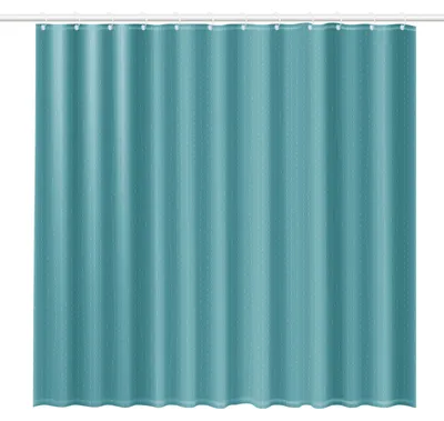 Image de Rideaux de douche Rayen | Rideau de douche ou de baignoire | Imperméable | Polyester | Séchage rapide | Opaque | Œillets en PVC | 12 crochets inclus | 180 x 200 cm | Bleu à rayures blanches