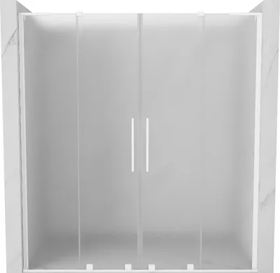 Produktbild von Mexen Velar L Duo Schiebetüren 200 cm, satiniert, weiß - 871-200-003-32-20
