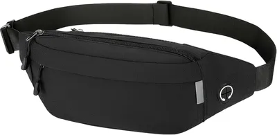 Produktbild von Gürteltasche mit 3 Reißverschlusstaschen, Verstellbarer Schultergurt, Robustes Polyester, für Laufen