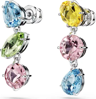 Produktbild von Swarovski Ohrringe Uni Gema Tropfenform Bunt Rhodiniert 5692406