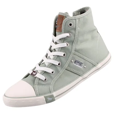 Produktbild von Mustang Damen Canvas High Top Sneaker Pastellgrün