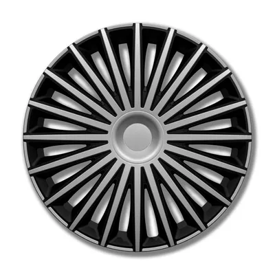 Produktbild von 4 Stück Radzierblende Radkappen 15 Zoll, Auto, KFZ, Dakota in schwarz/silber | PETEX