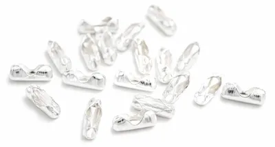 Produktbild von Vintageparts Kugelkettenverschluss silberfarben 2,4mm Kugelketten 20 Stück