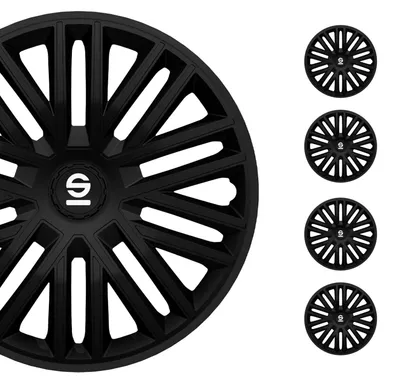 Produktbild von Sparco Radzierblenden Bergamo - 16-Zoll - Schwarz - Satz mit 4 Stück