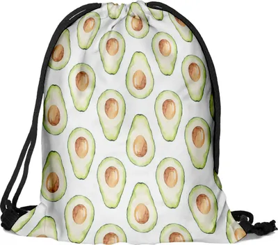 Produktbild von Beutel Fullprint Tasche Gymsac Turnbeutel Jutebeutel Print Bag Fitness Avocado [010]