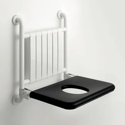 Immagine prodotto di pba 01 Sedile da doccia, pieghevole, schienale, in nylon, 536x550x680mm