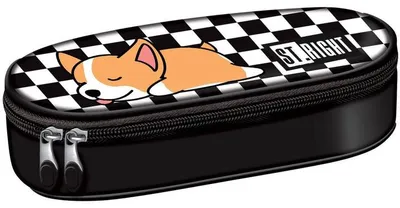 Image de Trousse à crayons rembourrée avec rabat intérieur PC1 SLEEPY CORGI Majewski