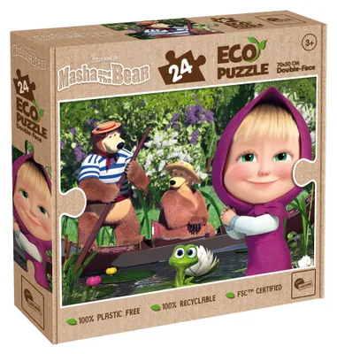 Produktbild von Lisciani - Puzzle MASHA UND MICHKA - 24-teiliges doppelseitiges Puzzle für Kinde