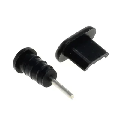 Produktbild von OTB Staubschutz-Kappen Set für Micro-USB- & Kopfhörer-Anschluss schwarz